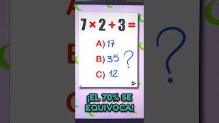 How much is this: 7 × 2 + 3 = ❓️ 70% are wrong ‼️🤔 #maths #mathematics (▶2414)