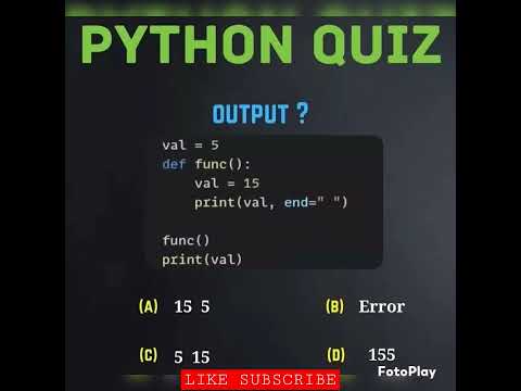 Solve concept of PYTHON QUIZ  | 🧠 | #python #iot #ai #cod #codm #php #java C++ v/s PHP #quiz 🐺