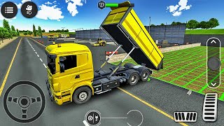 Bulldozer Loading Sand to Dump Truck - Construction Machines Transport Driving #2 - Android Gameplay screenshot 5