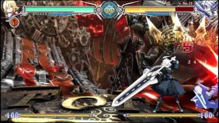 『BLAZBLUE CENTRALFICTION 』Es - Day 2 JD(空振結尾)中下二擇 Combo