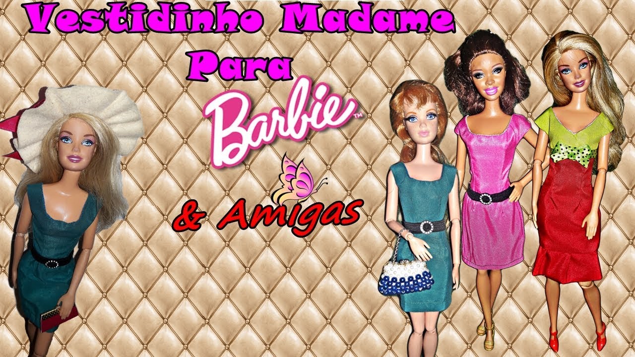 #COSTURANDO Vestidinho madame para a Barbie e amigas