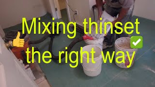 How to mix thinset mortar the proper way,