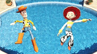 Jessie vs Woody from Toy Story in GTA 5 Epic Ragdolls | Funny moments vol.2 (Euphoria Physics)