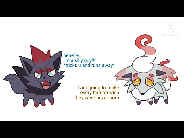 The two types of Zorua in this world class=