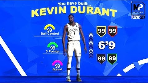NBA 2K21 KEVIN DURANT BUILD - DEMIGOD SMALL FORWARD! This BUILD can do EVERYTHING!
