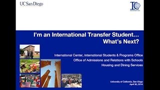 I'm an International Transfer Student. What's Next (Fall 2014 4/30/14) Guide