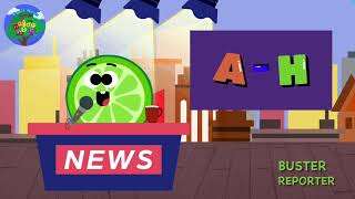 Fruit News Cartoons: ABC Song A-H for kids #children #k12schools #kids