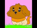 Cute Dog Digital Art 🐶✨ | Adorable Puppy Illustration Speed Art #shorts