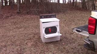 2 lbs. of tannerite Vs. dryer...(we were not expecting this)