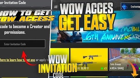 How To Get Access | 😱 How to Become a Creator | how to get Free invitation code in wow pubg mobile.😱