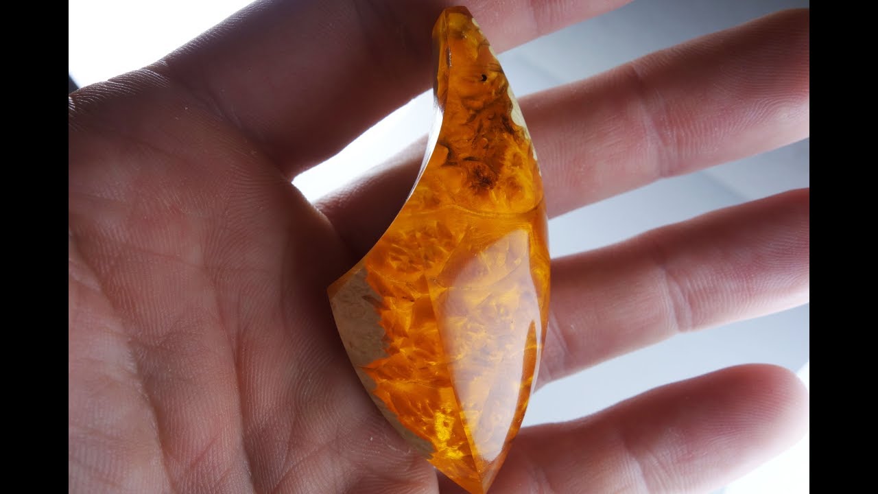 Amber Filled with Epoxy Resin