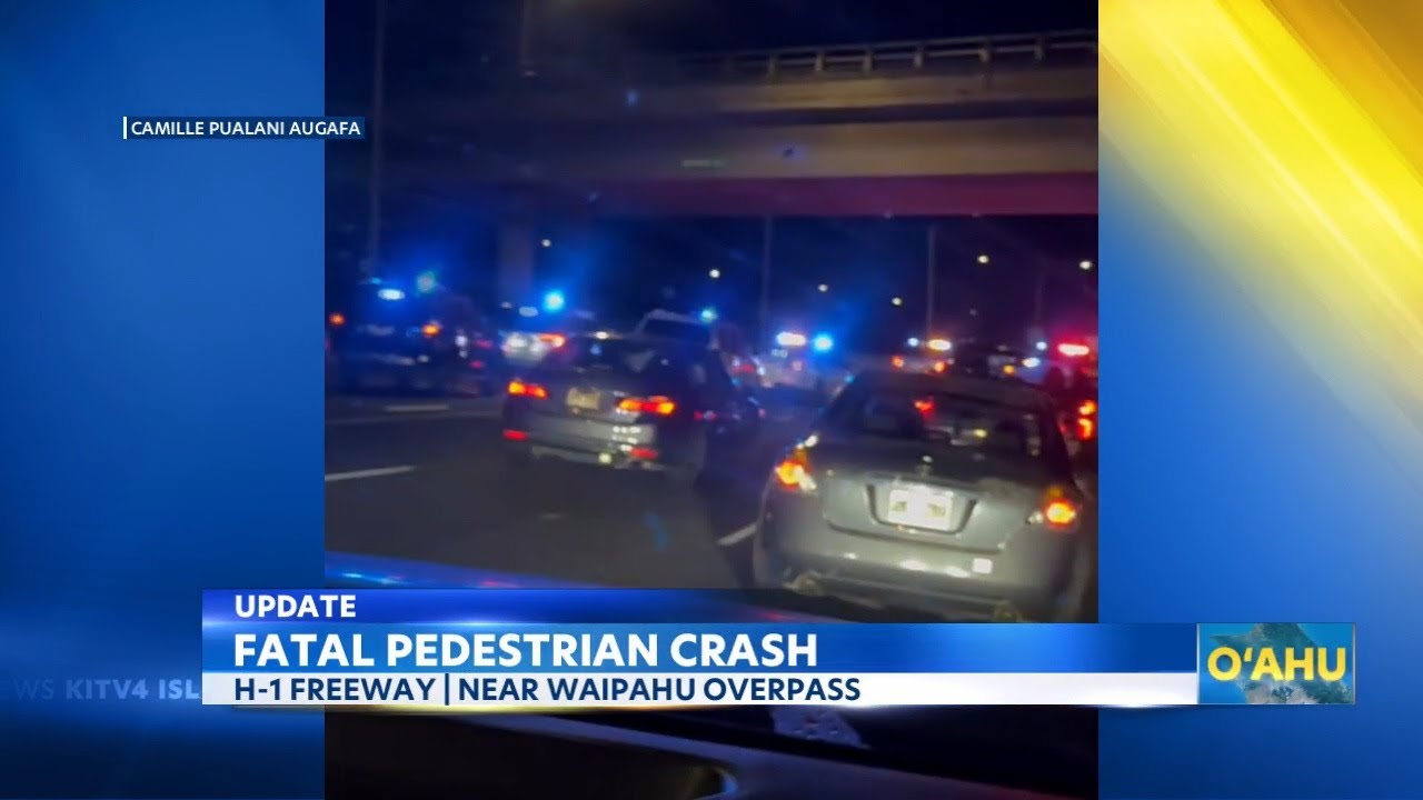 Pedestrian killed in crash on H1 Freeway in Waipahu - YouTube