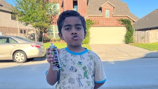 Playing Silly String with Dad!!!
