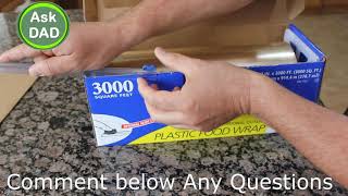 How to install the Kirkland Signature Stretch Tite Plastic Food Wrap from  Costco 