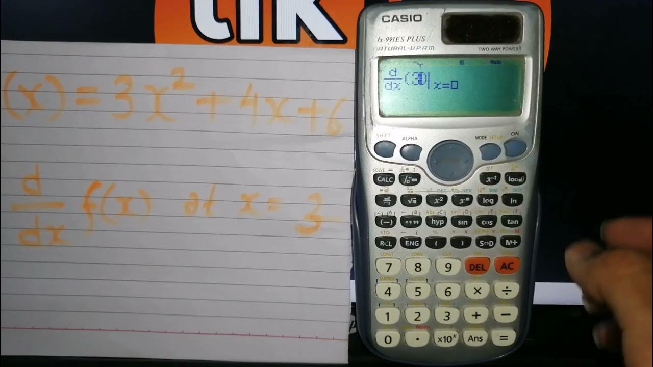 how to calculate differentiation in casio fx991es plus scientific calculator YouTube