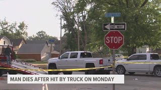 Des Moines police: Man hit by truck Monday morning has died