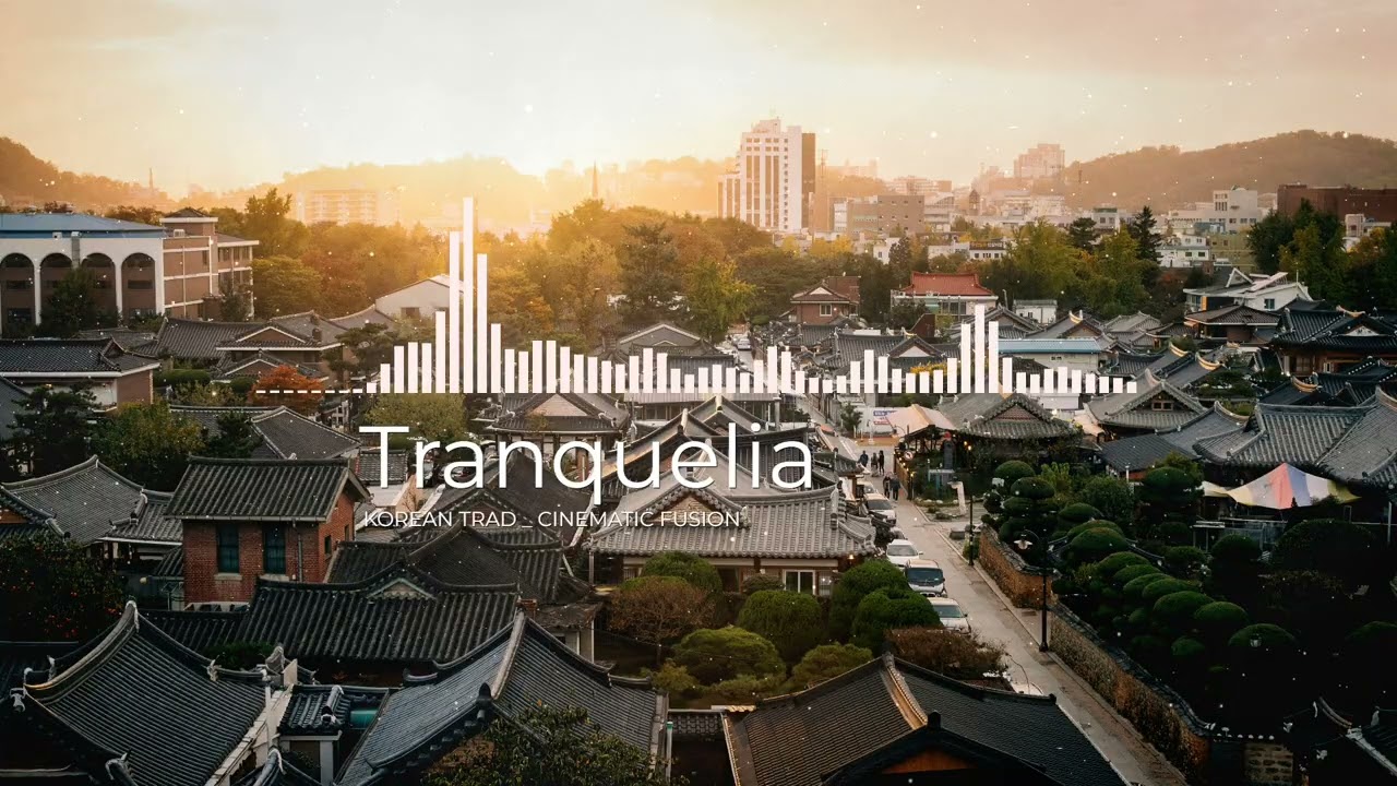 Korean Traditional Cinematic Fusion by Tranquelia [No Copyright Music] / Sunset Over Hanok Village