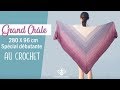 Comment faire un très grand châle Orchidée facile au crochet  DIY Pas à pas debutante #mamiecrochet