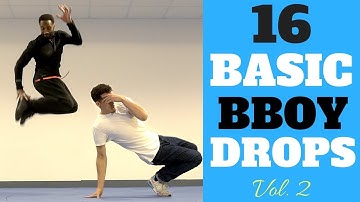 Bboy Tutorial | 16 Basis Drops / Go Downs | Breakdance | Basis Bboy Overgangen