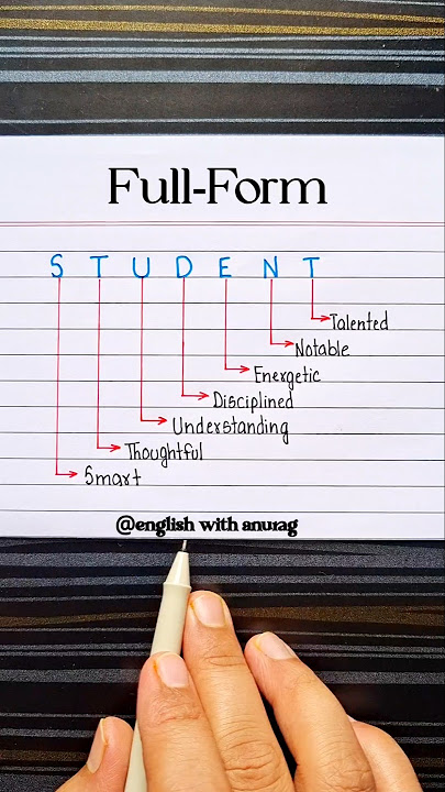 Full-Form Of Student 🔥 #english #grammar #education #learning