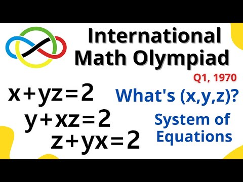 Can You Solve this System of Equations | International Math Olympiad (IMO) |Q1, 1970