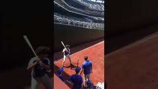 Batting at citi field with the Mets