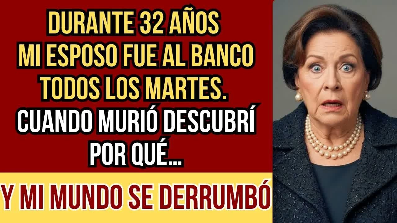 HISTORIAS REALES  Durante 32 Años Mi Esposo Iba al Banco Cada Martes… Pero cuando murió, descu