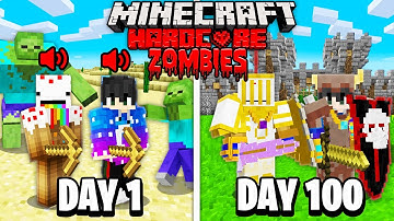 We Survived 100 Days in a Zombie Apocalypse in Minecraft... Here