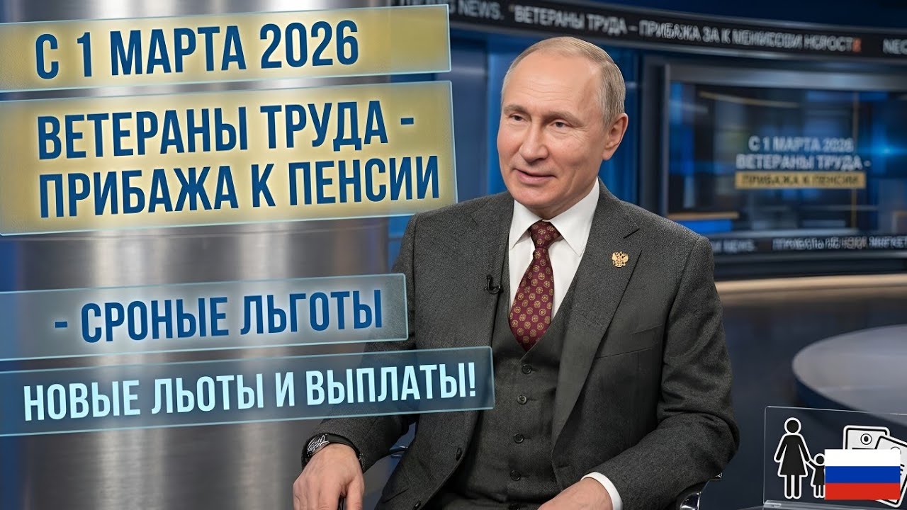 С 1 марта 2026: Ветераны Труда — Прибавка к Пенсии, Новые Льготы и Выплаты!