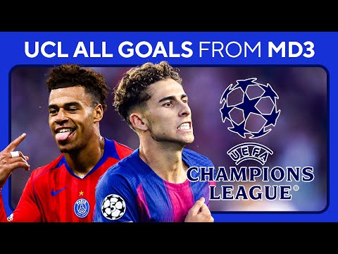 ALL GOALS in MD3 of the UEFA Champions League: October 21, 2025 | López & Doué SHINE 💎