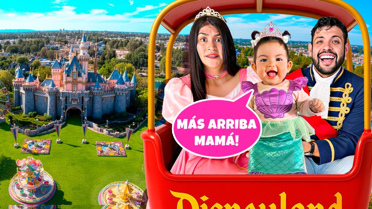 Soy mamá en DISNEYLANDIA 🤯💕 Primera vez de EMMA EN LOS JUEGOS 🎡