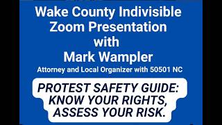WCI Presents Protest Safety Guide: Know Your Rights and Assess Your Risk with Speaker Mark Wampler