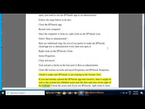 Fix IPVanish not opening in Windows 1087