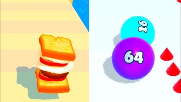 Sandwich Runner Vs Ball Merge 2048| Android ios gameplay