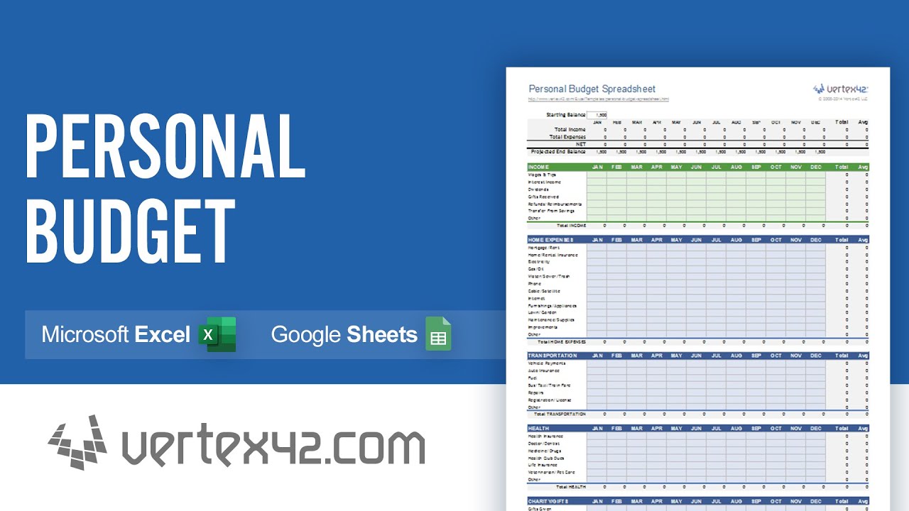 How do you make a personal budget worksheet?