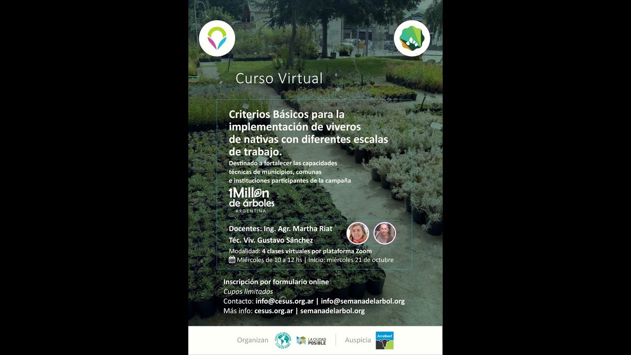 Se dictó el tercer encuentro del curso sobre Viveros de Nativas