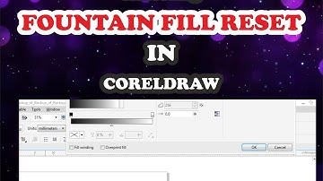 corel draw tutorial  Fountain Fill Stuck up some where in corner problem