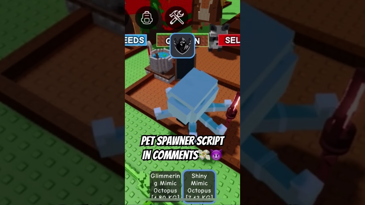 Pet Spawner Script in comments 😱 #roblox #script #hack #shorts #robloxhack #edit #growagarden