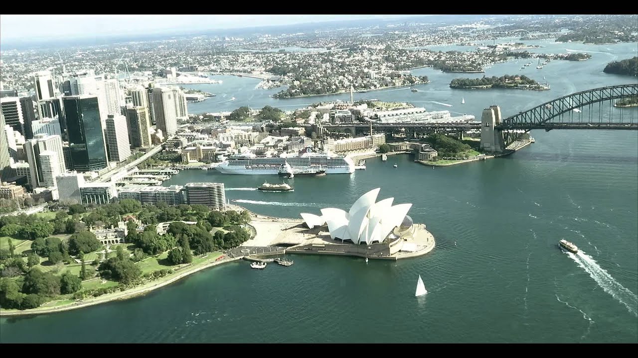 Flying over Sydney on a seaplane