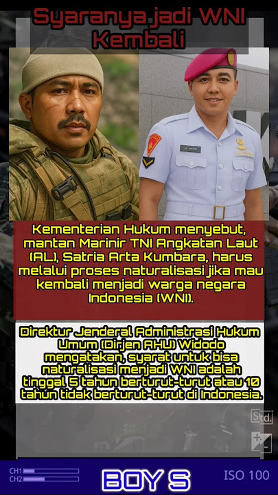 Satria Artha Kumbara bisa kembali kewarganegaraannya #satriakumbara #indonesia #short #militer