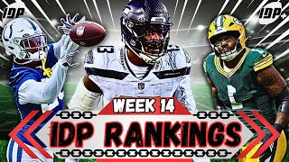 IDP Rankings For Week 14 Fantasy Football!