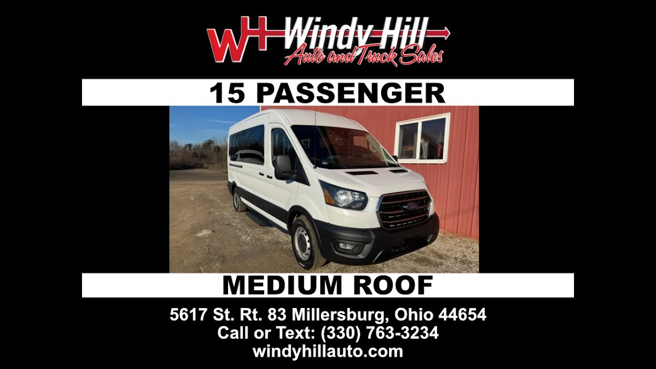 2020 Ford Transit 15 Passenger, Backup Camera, Tow Package! SK#WH2632