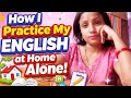 Day-14⁉️ How I practice English at home without partner⁉️! Daily routine🤓#english #practice #home ‼️