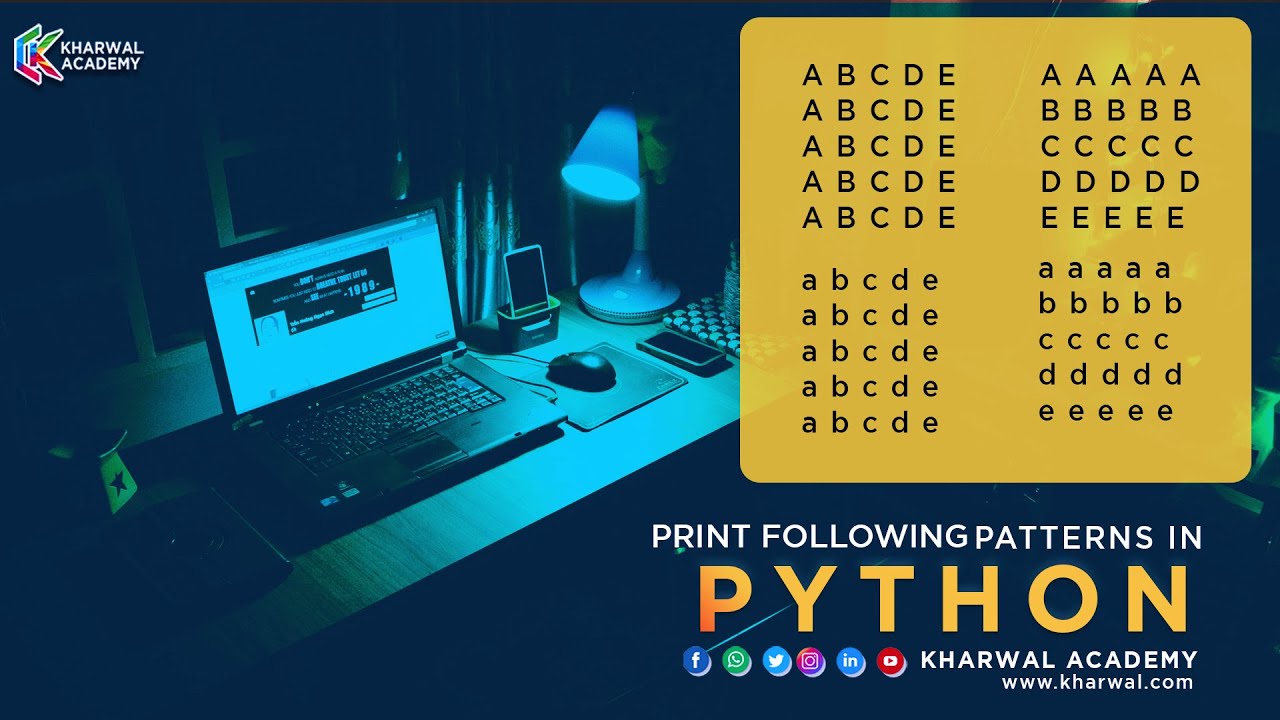 Print following character patterns in Python - YouTube