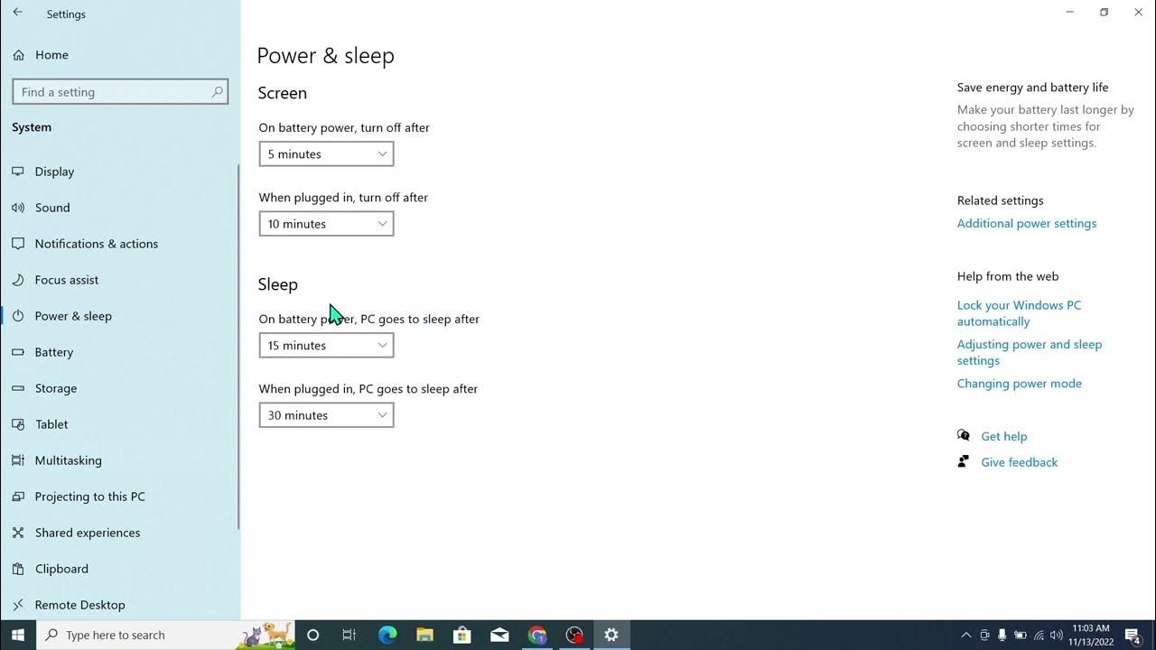 how-to-change-sleep-time-in-windows-laptop-youtube