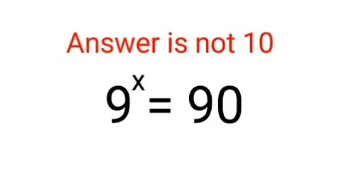 9^x= 90. Answer is not 10. Many failed this Ukraine math test! #math #indices #algebra #ukraine