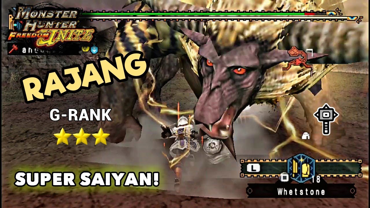 Super Rajang Super saiyan Rajang! G-rank 3 (Hammer) - Monster hunter freedom unite ...