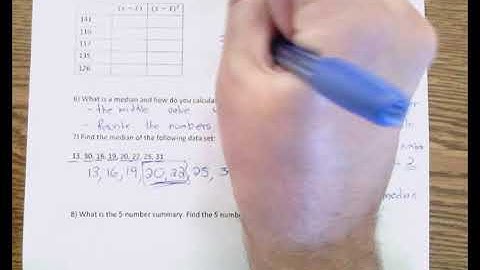 Finding a Median, 5 Number Summary, and IQR