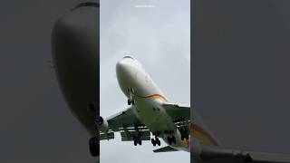 BOEING 747-4HAF SUPARNA AIRLINES (NANJING TO AMSTERDAM) LANDING SCHIPHOL AIRPORT  / B1340 / Y87414