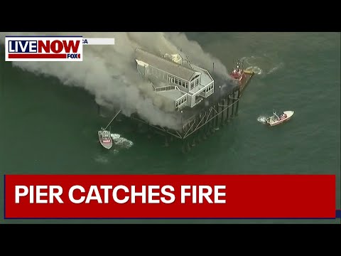 WATCH LIVE: Oceanside pier fire rages north of San Diego | LiveNOW from FOX